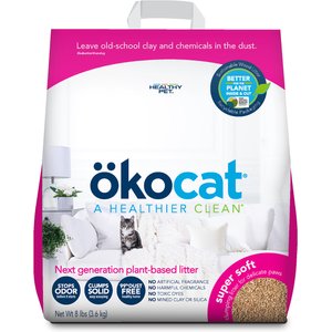 Okocat Super Soft Clumping Wood Unscented Cat Litter, 8-lb bag