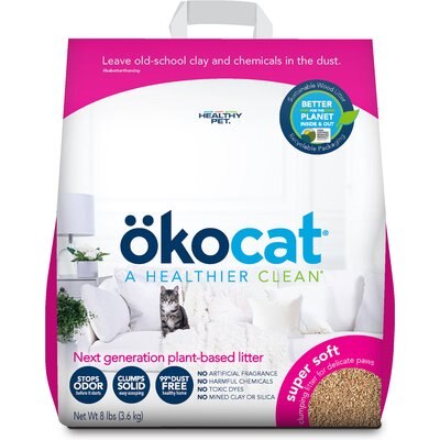 Okocat Okocat Super Soft Clumping Wood Unscented Cat Litter, 8-lb bag