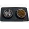 Show in main carousel: Companion Gear Silicone Placemat & Non-Skid Stainless Steel Dog & Cat Bowls, Black, Small: 18 x 10-in, 1.5-cup slide 1 of 3