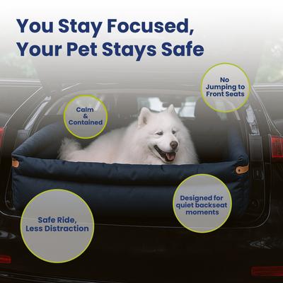 Show full view: PawsPik Ultra Large Premium 2-in-1 Car Seat & Convertible Travel Dog Bed, Black slide 10 of 12