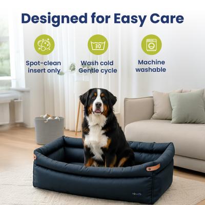 Show full view: PawsPik Ultra Large Premium 2-in-1 Car Seat & Convertible Travel Dog Bed, Black slide 8 of 12