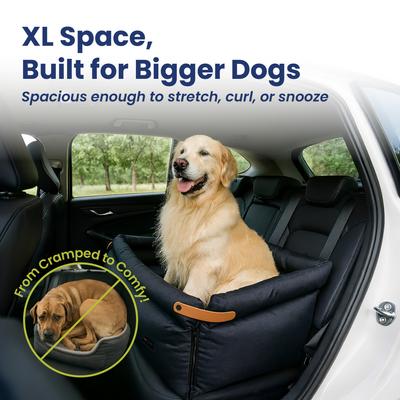 Show full view: PawsPik Ultra Large Premium 2-in-1 Car Seat & Convertible Travel Dog Bed, Black slide 4 of 12