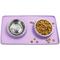 Show in main carousel: Companion Gear Silicone Placemat & Non-Skid Stainless Steel Dog & Cat Bowls, Lavender, Small: 18 x 10-in, 1.5-cup slide 1 of 4