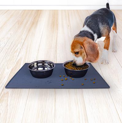 Show full view: Companion Gear Silicone Dog & Cat Placemat, Grey, Small: 19 x 12-in slide 4 of 5