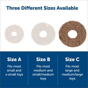 PetSafe Busy Buddy Peanut Butter & Rawhide Variety Pack Refill Rings Dog Treat, 24 count, Large