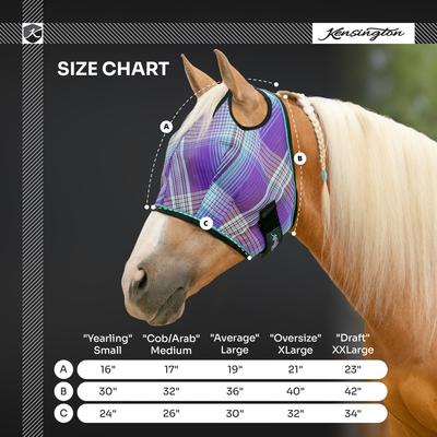 Show full view: Kensington Protective Products Horse Fly Mask with Web Trim, Yellowstone, X-Large slide 3 of 7