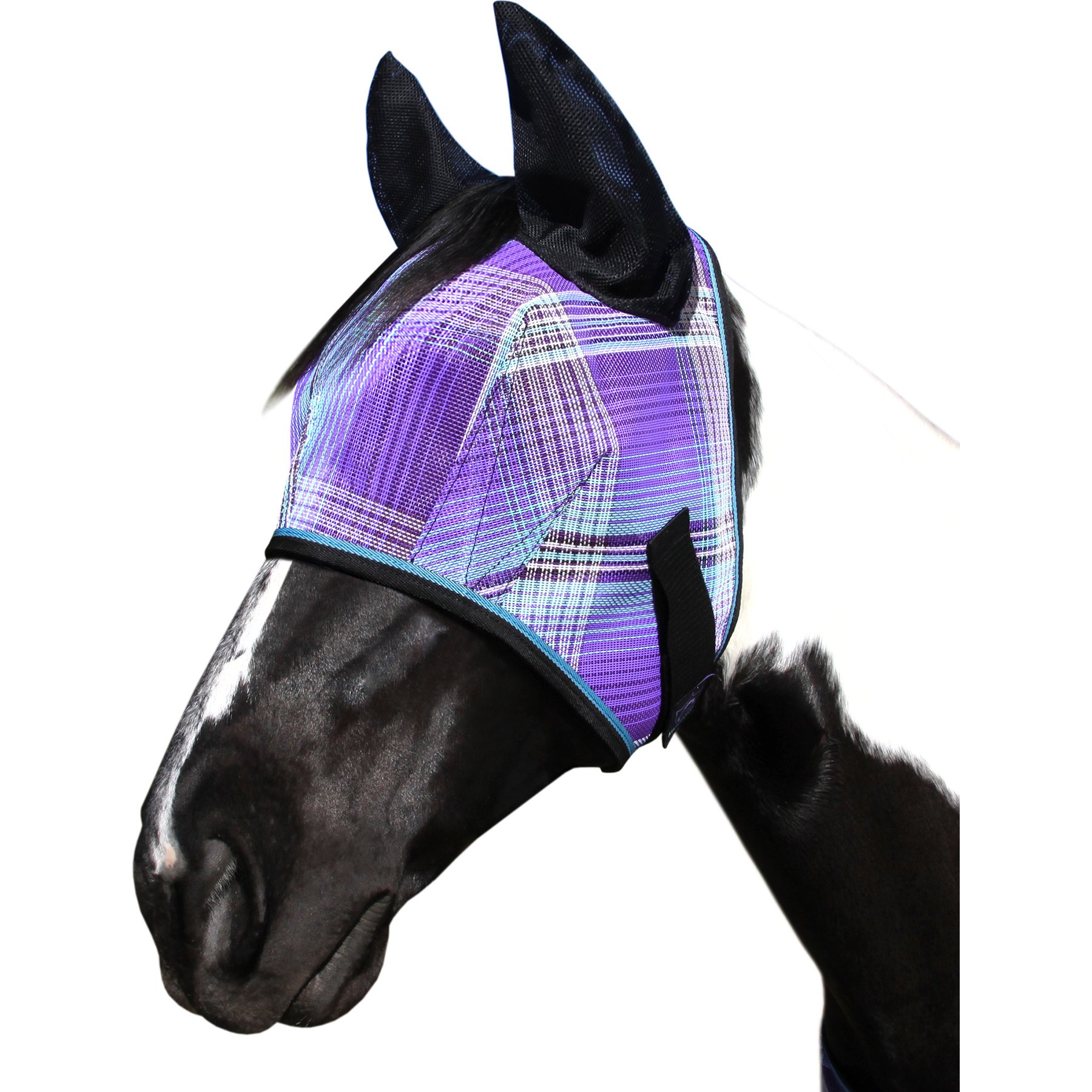 Kensington Protective Products Horse Fly Mask with Web & Nose, Lavender Mint, Horse