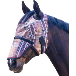 Kensington Protective Products Horse Fly Mask with Web & Nose, Deluxe Black, Large
