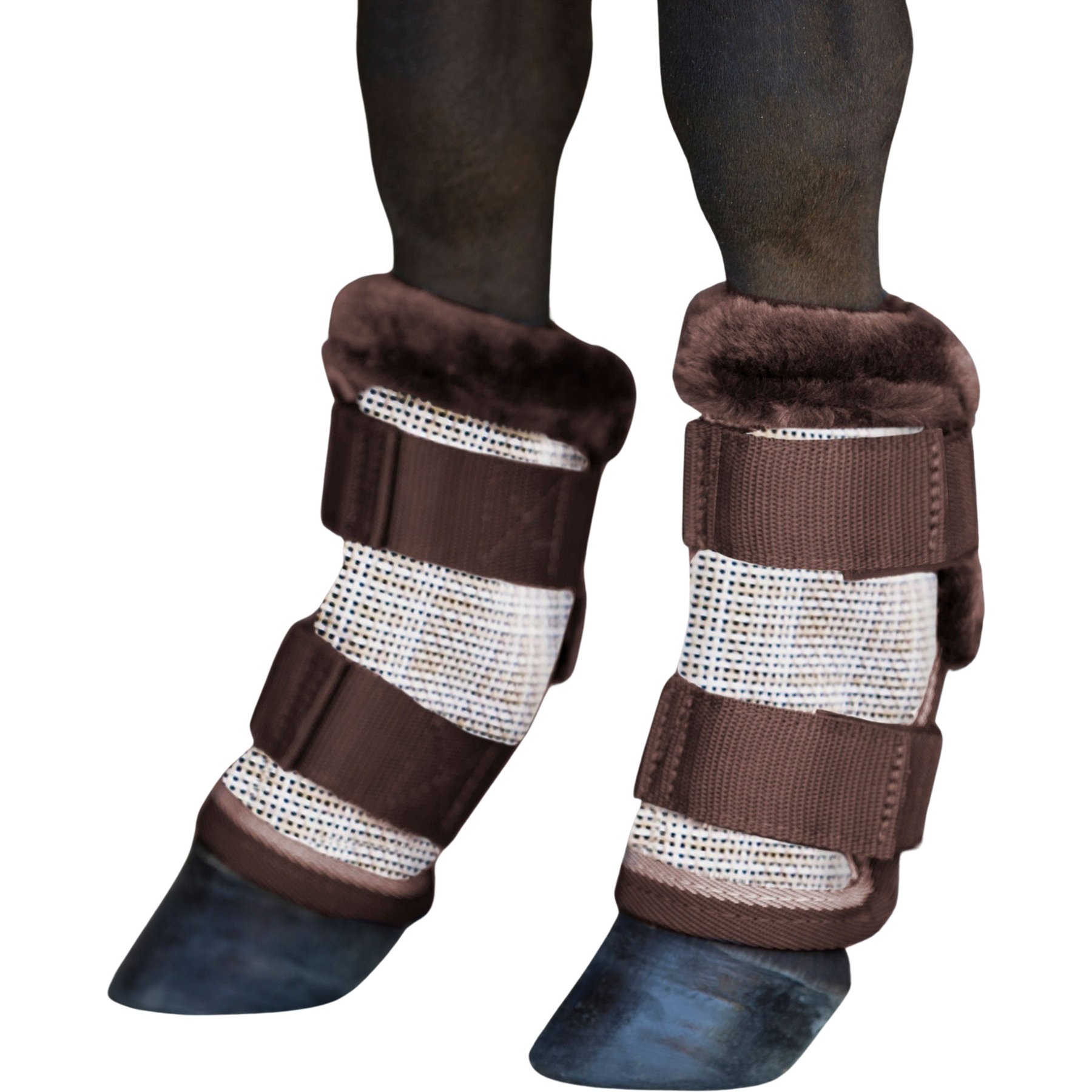 Kensington Protective Products Miniature Horse Fly Boots with Fleece Trim, 4 count, Atlantis, Mini