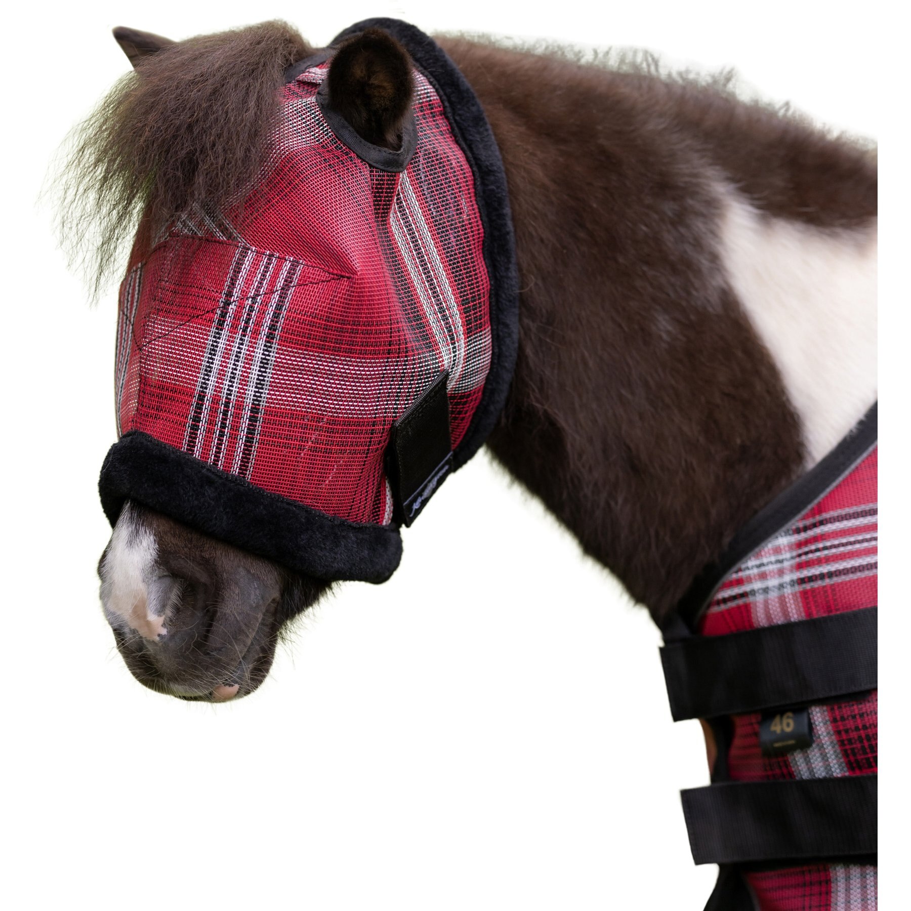 Kensington Protective Products Mini & Pony Fly Mask with Fleece Trim, Merlot, Large
