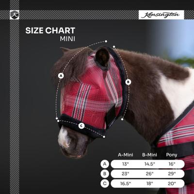 Show full view: Kensington Protective Products Mini & Pony Fly Mask with Fleece Trim, Desert Sand, Small slide 3 of 8