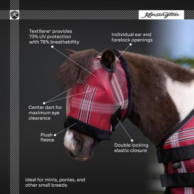Show full view: Kensington Protective Products Mini & Pony Fly Mask with Fleece Trim, Desert Sand, Small slide 4 of 8
