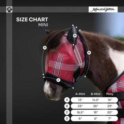 Show full view: Kensington Protective Products Mini & Pony Fly Mask with Soft Ears & Fleece Trim, Atlantis, Small slide 3 of 7
