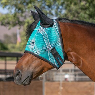 Show full view: Kensington Protective Products Horse Fly Mask with Web Trim & Mesh Ears, Atlantis, Large slide 2 of 7