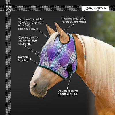 Show full view: Kensington Protective Products Horse Fly Mask with Web Trim, Atlantis, Large slide 4 of 7