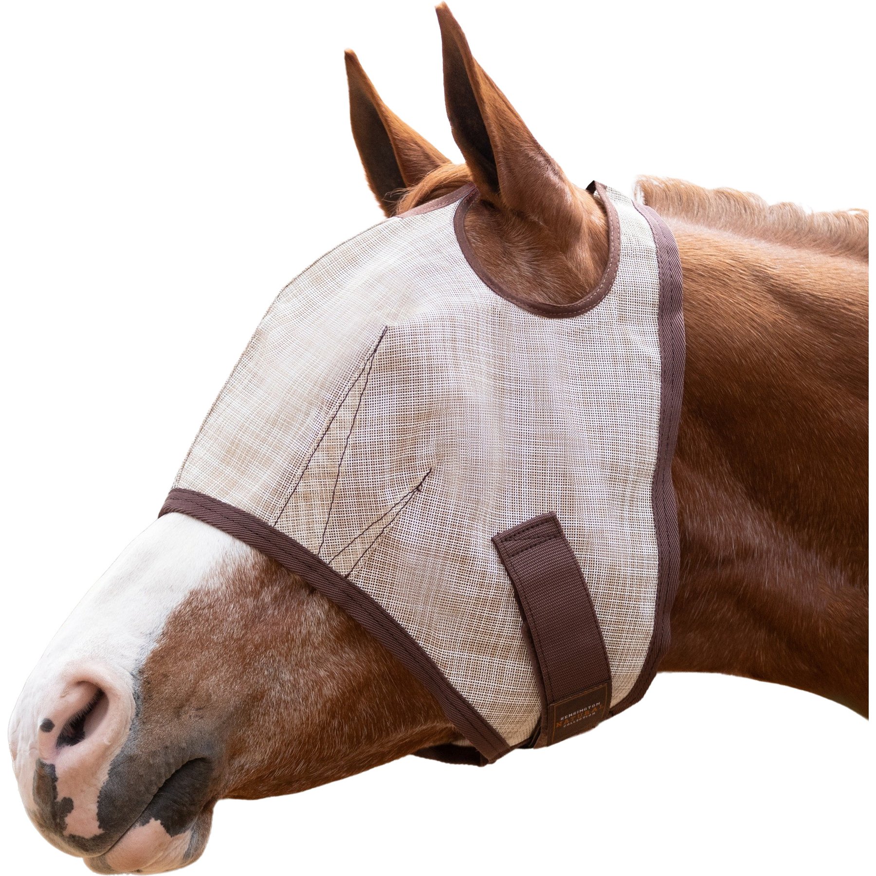 Kensington Protective Products Horse Fly Mask with Web Trim, Desert Sand, Cob/Arab