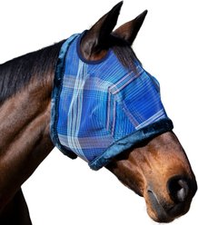 Kensington Protective Products Horse Fly Mask with Fleece Trim, Kentucky Blue, Horse