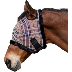 Kensington Protective Products Horse Fly Mask with Fleece Trim, Deluxe Black, Medium