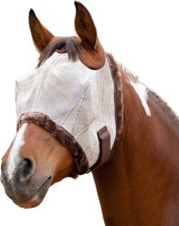 Kensington Protective Products Horse Fly Mask with Fleece Trim, Desert Sand, Yearling