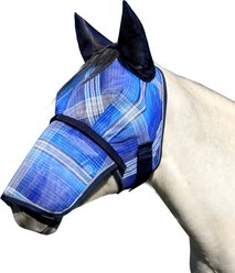 Kensington Protective Products Horse Fly Mask with Removable Nose, Kentucky Blue, X-Large