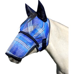 Kensington Protective Products Horse Fly Mask with Removable Nose, Kentucky Blue, Large