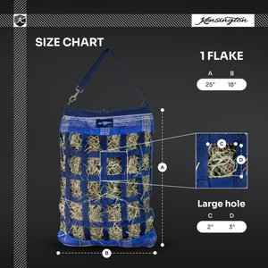 Kensington Protective Products 1 Flake Slow Feed Horse Hay Bag with Rim, Desert Sand, Large