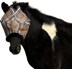 Kensington Protective Products Mini & Pony Fly Mask with Fleece Trim, Deluxe Black, Small