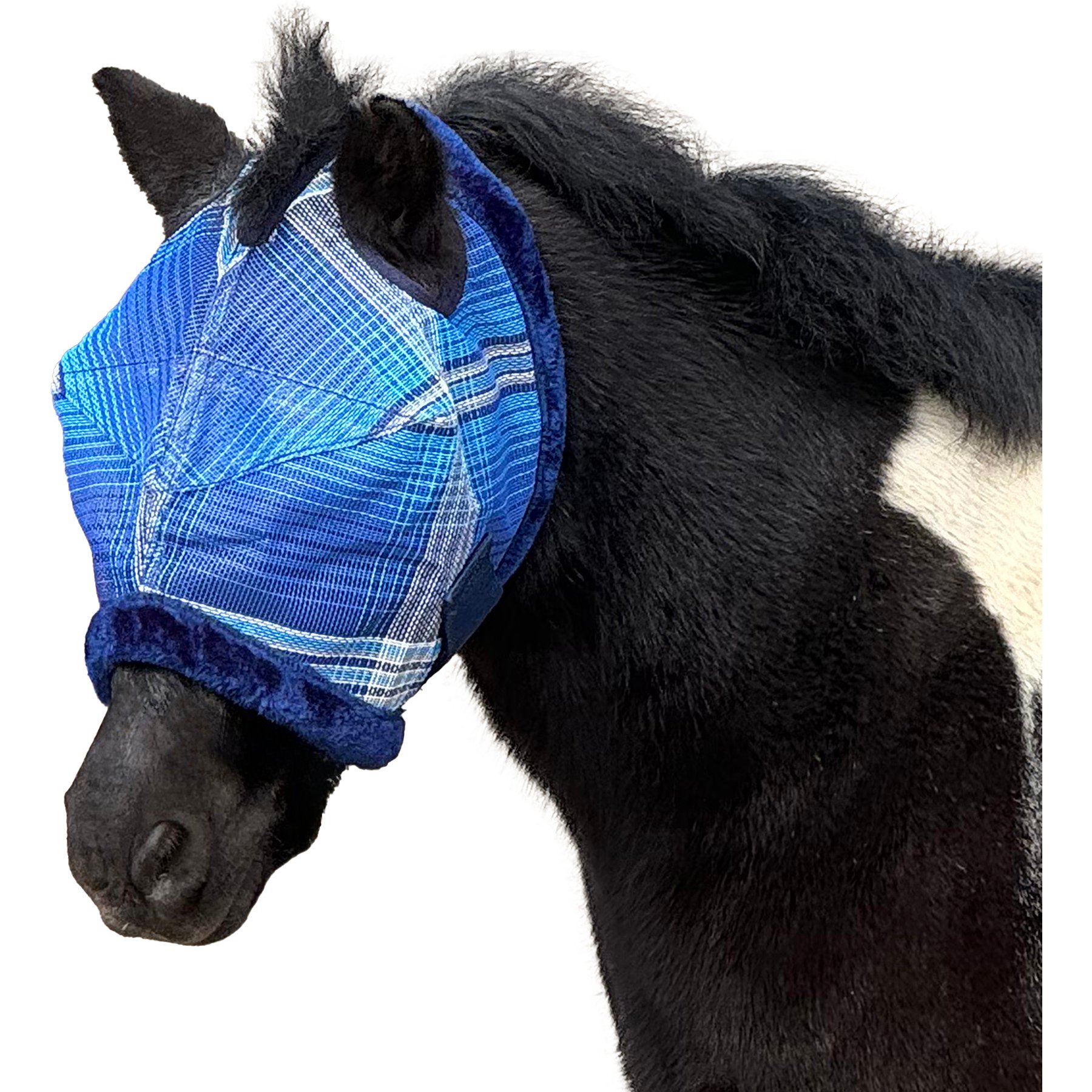 Kensington Protective Products Mini & Pony Fly Mask with Fleece Trim, Kentucky Blue, Large