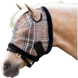 Kensington Protective Products Mini & Pony Fly Mask with Fleece Trim, Deluxe Black, Pony