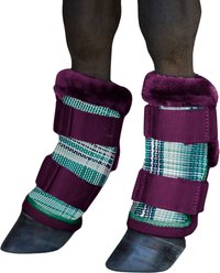 Kensington Protective Products Miniature Horse Fly Boots with Fleece Trim, 4 count, Imperial Jade, Mini