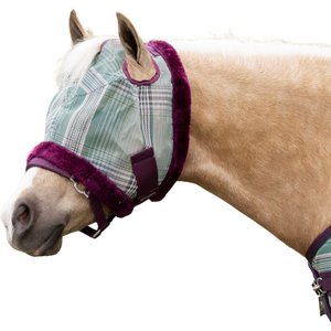 Kensington Protective Products Mini & Pony Fly Mask with Fleece Trim, Imperial Jade, Pony