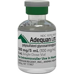 Adequan Equine i.m. (polysulfated glycosaminoglycan) Injectable for Horses, 100mg/mL, 5-mL vial
