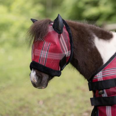 Show full view: Kensington Protective Products Mini & Pony Fly Mask with Soft Ears & Fleece Trim, Merlot, Small slide 2 of 7