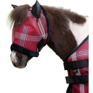 Kensington Protective Products Mini & Pony Fly Mask with Soft Ears & Fleece Trim, Merlot, Pony