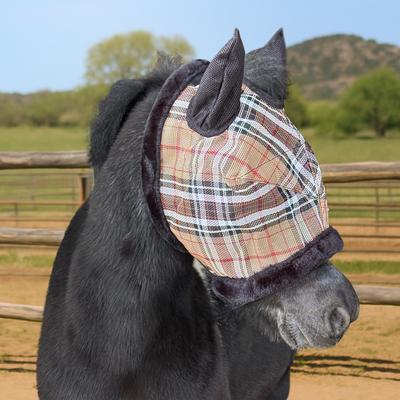 Show full view: Kensington Protective Products Mini & Pony Fly Mask with Soft Ears & Fleece Trim, Deluxe Black, Small slide 2 of 7