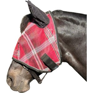 Kensington Protective Products Horse Fly Mask with Web Trim & Mesh Ears, Merlot, Medium