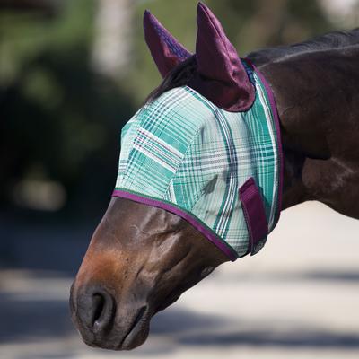 Show full view: Kensington Protective Products Horse Fly Mask with Web Trim & Mesh Ears, Imperial Jade, Large slide 2 of 7