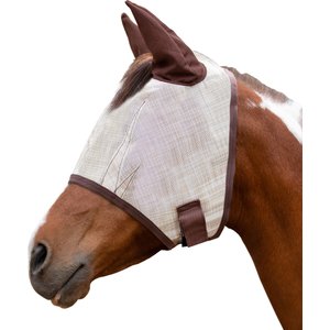 Kensington Protective Products Horse Fly Mask with Web Trim & Mesh Ears, Desert Sand, X-Large