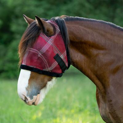 Show full view: Kensington Protective Products Horse Fly Mask with Fleece Trim, Merlot, XX-Large slide 2 of 9