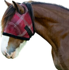 Kensington Protective Products Horse Fly Mask with Fleece Trim, Merlot, Draft