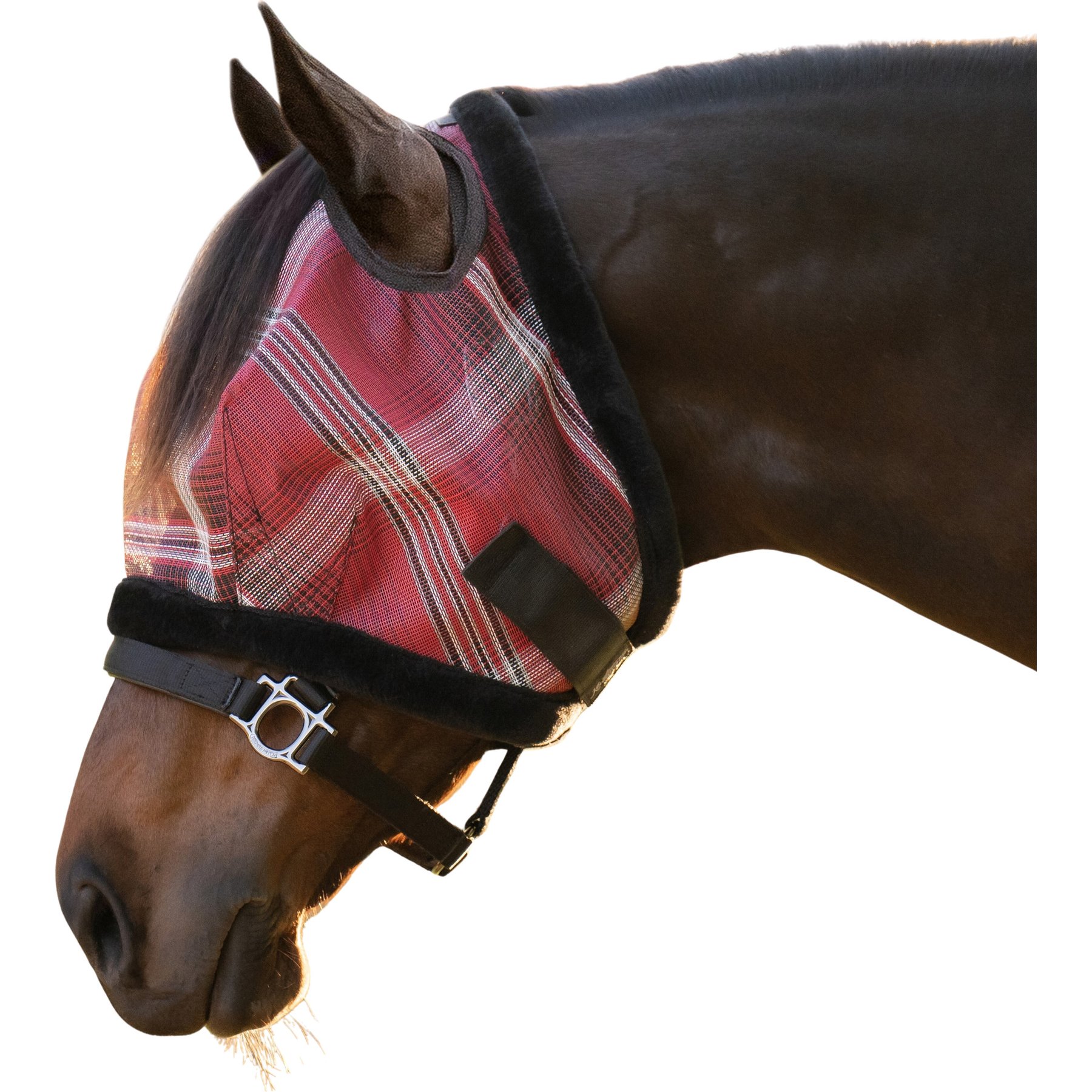 Kensington Protective Products Horse Fly Mask with Fleece Trim, Merlot, Cob/Arab