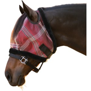 Kensington Protective Products Horse Fly Mask with Fleece Trim, Merlot, Large