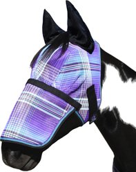 Kensington Protective Products Horse Fly Mask with Removable Nose, Lavender Mint, Warmblood