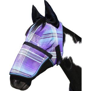Kensington Protective Products Horse Fly Mask with Removable Nose, Lavender Mint, Large