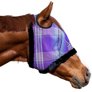 Kensington Protective Products Horse Fly Mask with Fleece Trim, Lavender Mint, Large