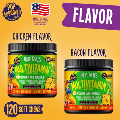 Show full view: True Tails Multivitamin Chicken Flavor Soft Chew for Dogs, 120 count slide 3 of 6