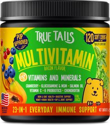 True Tails Multivitamin Bacon Flavor Soft Chew for Dogs, 120 count