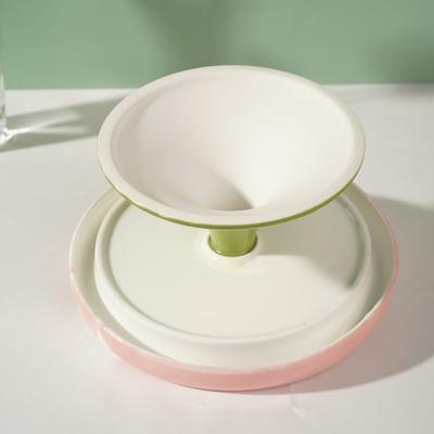 Show full view: Fairela Ice Cream Elevated Dog & Cat Bowl, Small: 2-cup, Red/Green slide 10 of 11