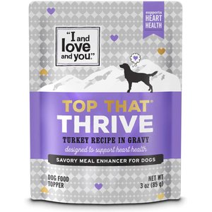 I and Love and You Top That Thrive Turkey Recipe in Gravy Wet Dog Food Topper, 3-oz pouch, case of 12