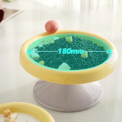 Show full view: Fairela Ice Cream Elevated Dog & Cat Bowl, Small: 2-cup, Yellow/Purple slide 2 of 9